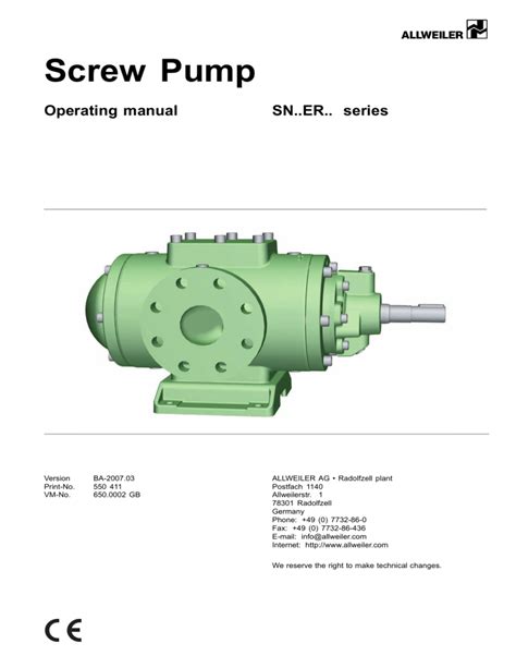 allweiler screw pump snh-440|allweiler screw pumps sn.